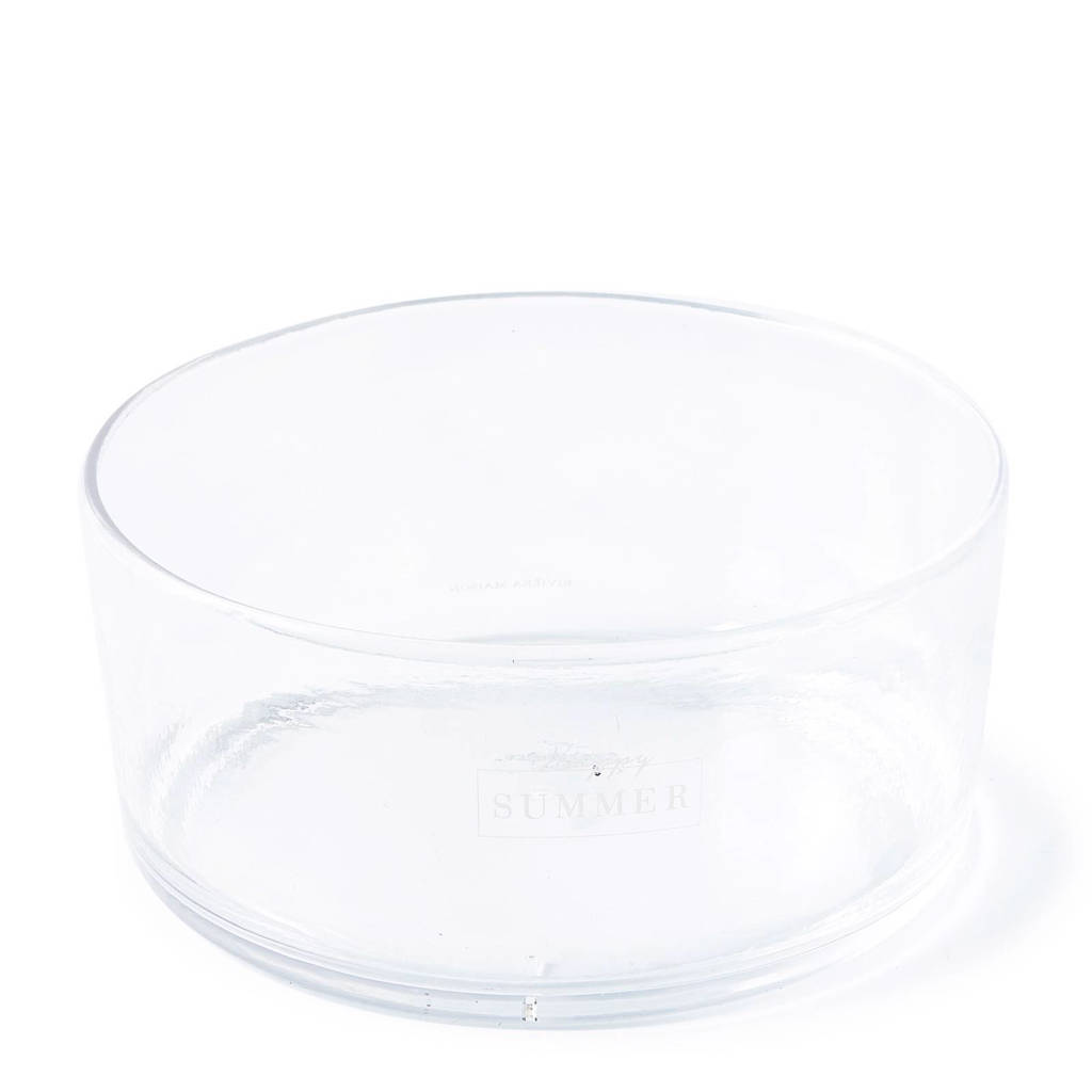 Riviera Maison Happy Summer schaal (Ø25,5 cm), Transparant
