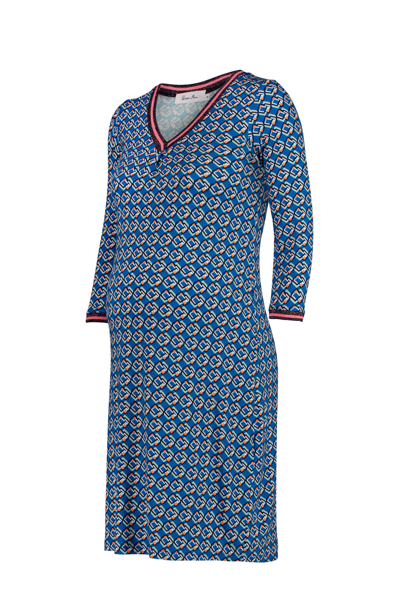 Queen mum zwangerschaps jurk jersey all over print online kopen
