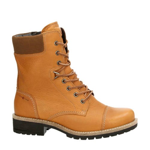 Ecco Elaine Nubuck Veterboots Cognac ecco kopen in de aanbieding