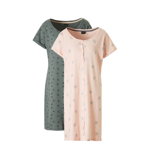 Whkmps Own Katoenen Nachthemd Set Van 2 Roze whkmps own kopen in de aanbieding Whkmps Own Katoenen Nachthemd Set Van 2 Roze whkmps own kopen in de aanbieding