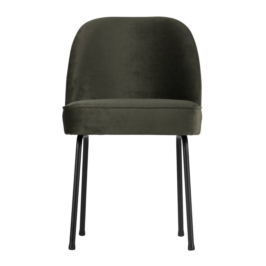 BePureHome eetkamerstoel Vogue velours (set van 2), Donkergroen