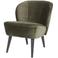 WOOOD WOOOD Sara Fauteuil - Velvet - Donkerbruin - 71x59x70