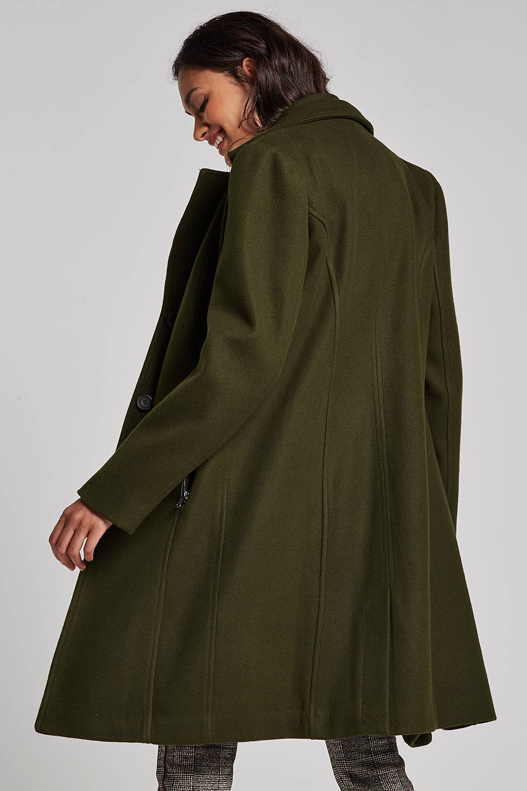 whkmp's own coat met wol en dubbele kraag en sluiting | wehkamp whkmp's own coat met wol en A lijn | wehkamp