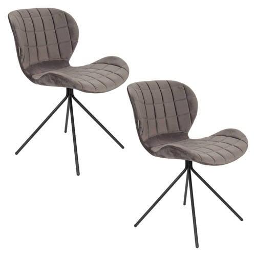 Zuiver OMG Velvet eetkamerstoel (set van 2) afbeelding