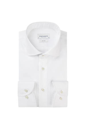 slim fit strijkvrij overhemd wit twill