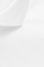 thumbnail: Profuomo slim fit strijkvrij overhemd met dubbele manchet wit twill two-ply