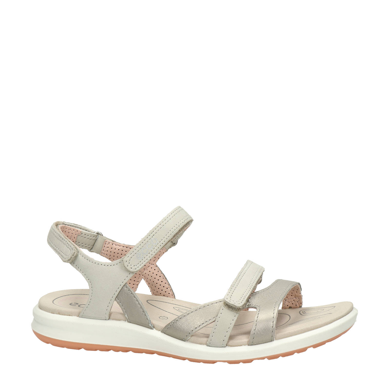 Ecco Cruise II leren sandalen met nubuck | wehkamp