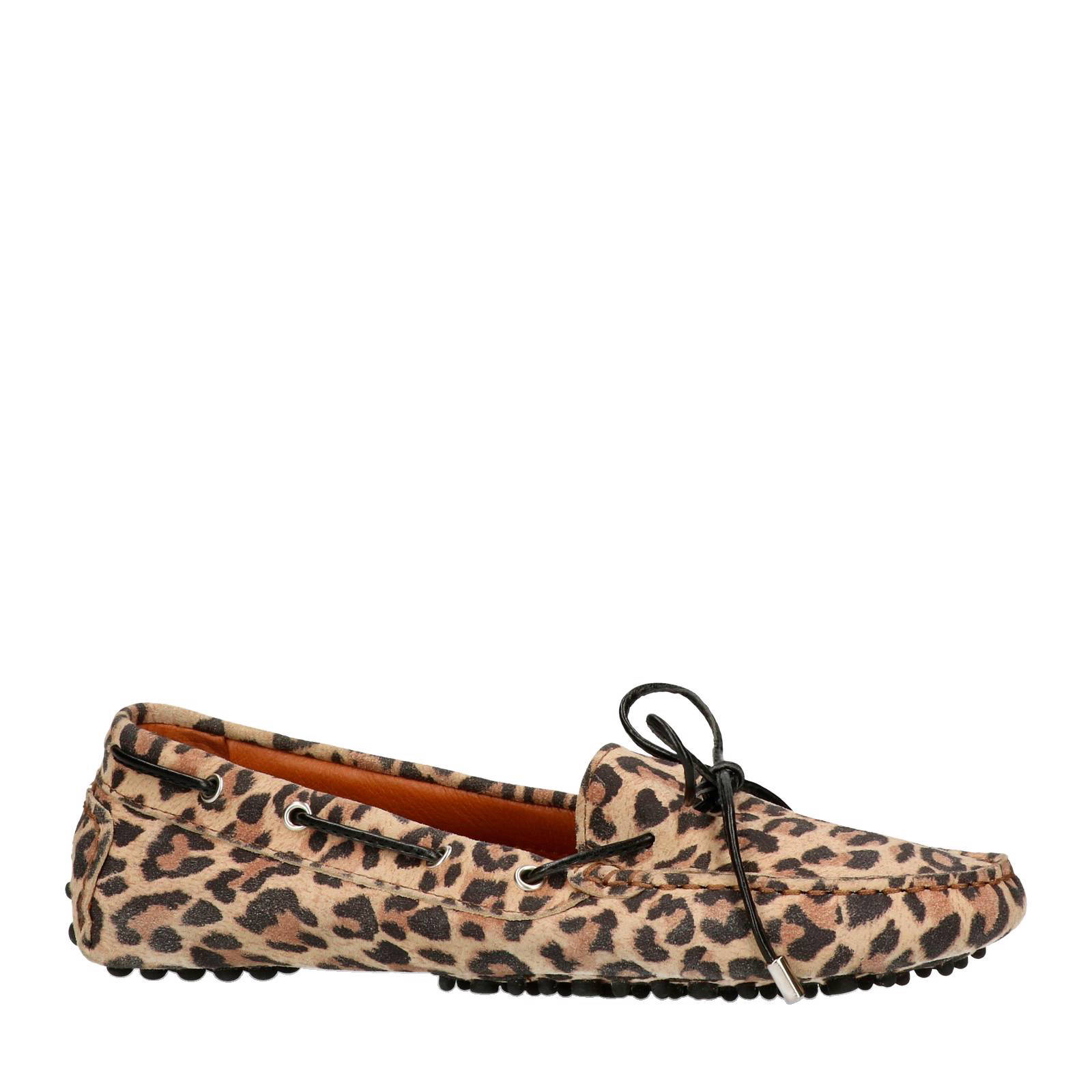 Manfield x Annic suede mocassins met luipaardprint wehkamp