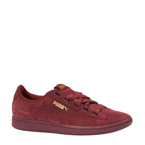 Puma Vikky Ribbon Dots Suede Sneakers Donkerrood puma kopen in de aanbieding Puma Vikky Ribbon Dots Suede Sneakers Donkerrood puma kopen in de aanbieding