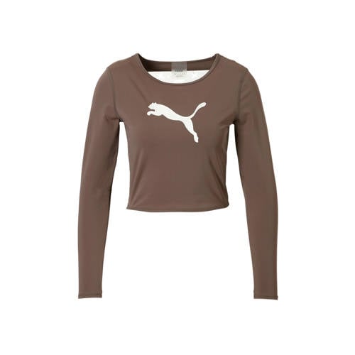 Puma Sport T Shirt Taupe puma kopen in de aanbieding