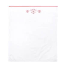 Geometric heart ledikantlaken 100x150 cm wit/oudroze
