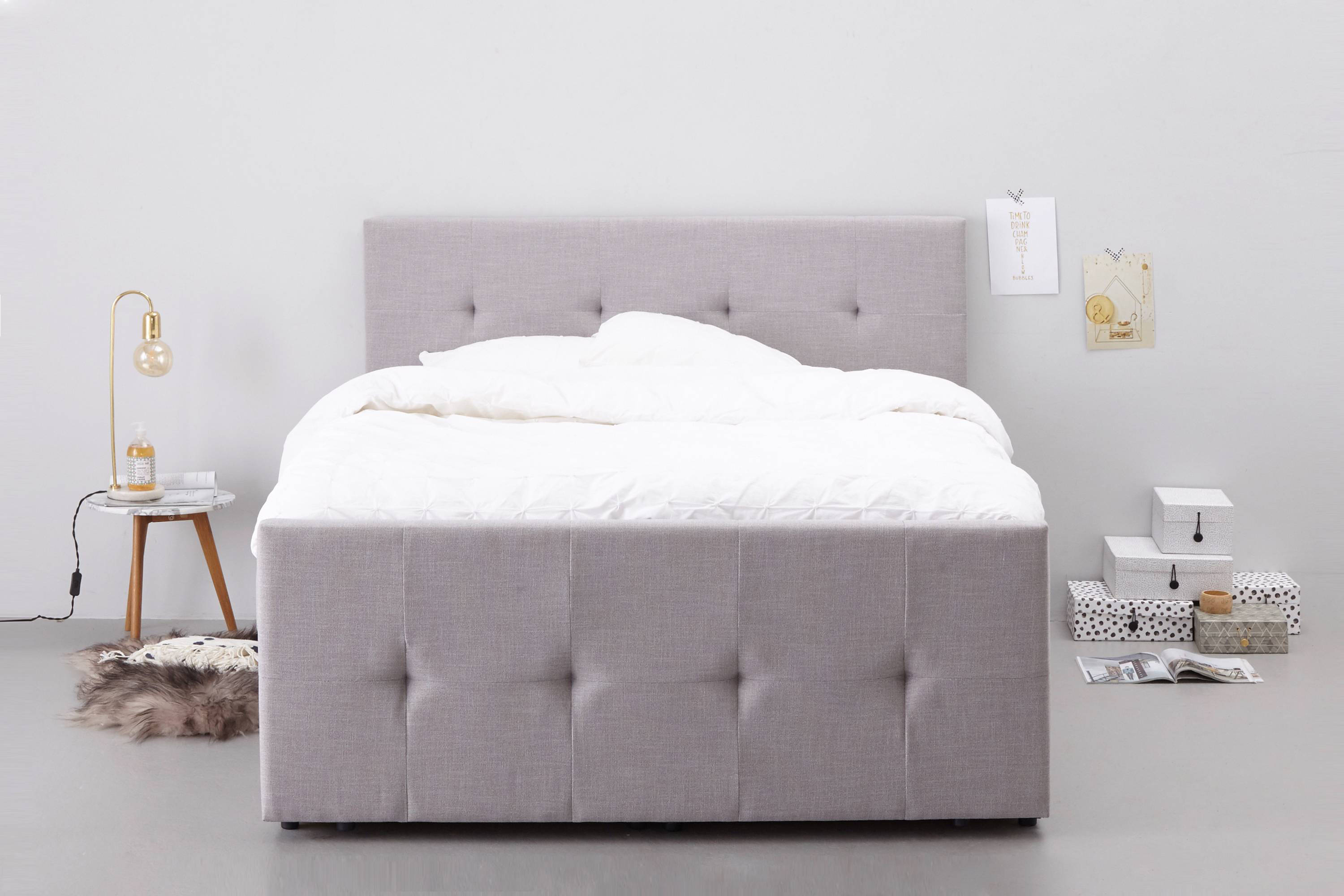 whkmp's own complete boxspring Boston met opbergruimte (160x200 cm