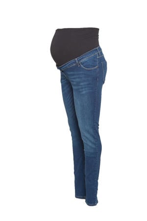 plus size positie skinny zwangerschapsjeans medium blue denim