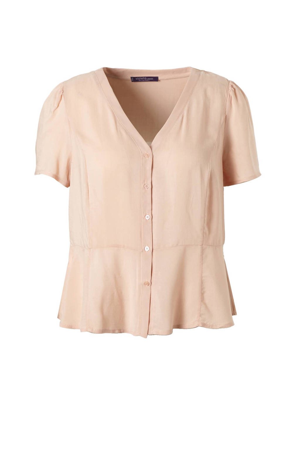 Violeta by Mango blouse, Lichtroze