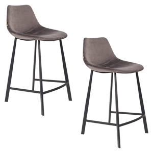 Franky Velvet Counter barkruk (set van 2)