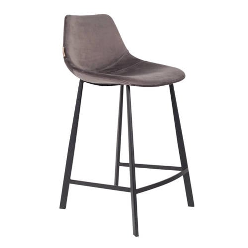 Wehkamp Dutchbone Franky Velvet Counter barkruk (set van 2) aanbieding