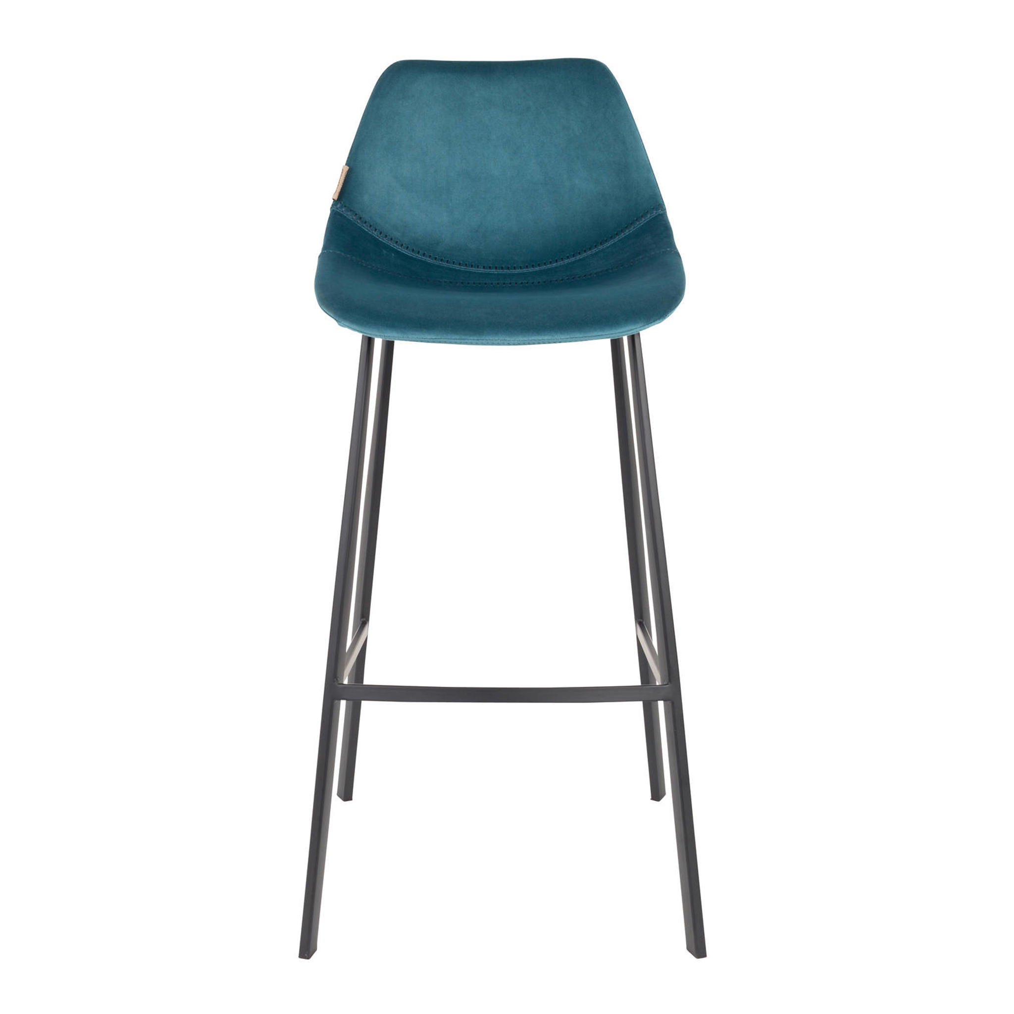 Dutchbone Franky Velvet barkruk (set van 2) - Afbeelding 3