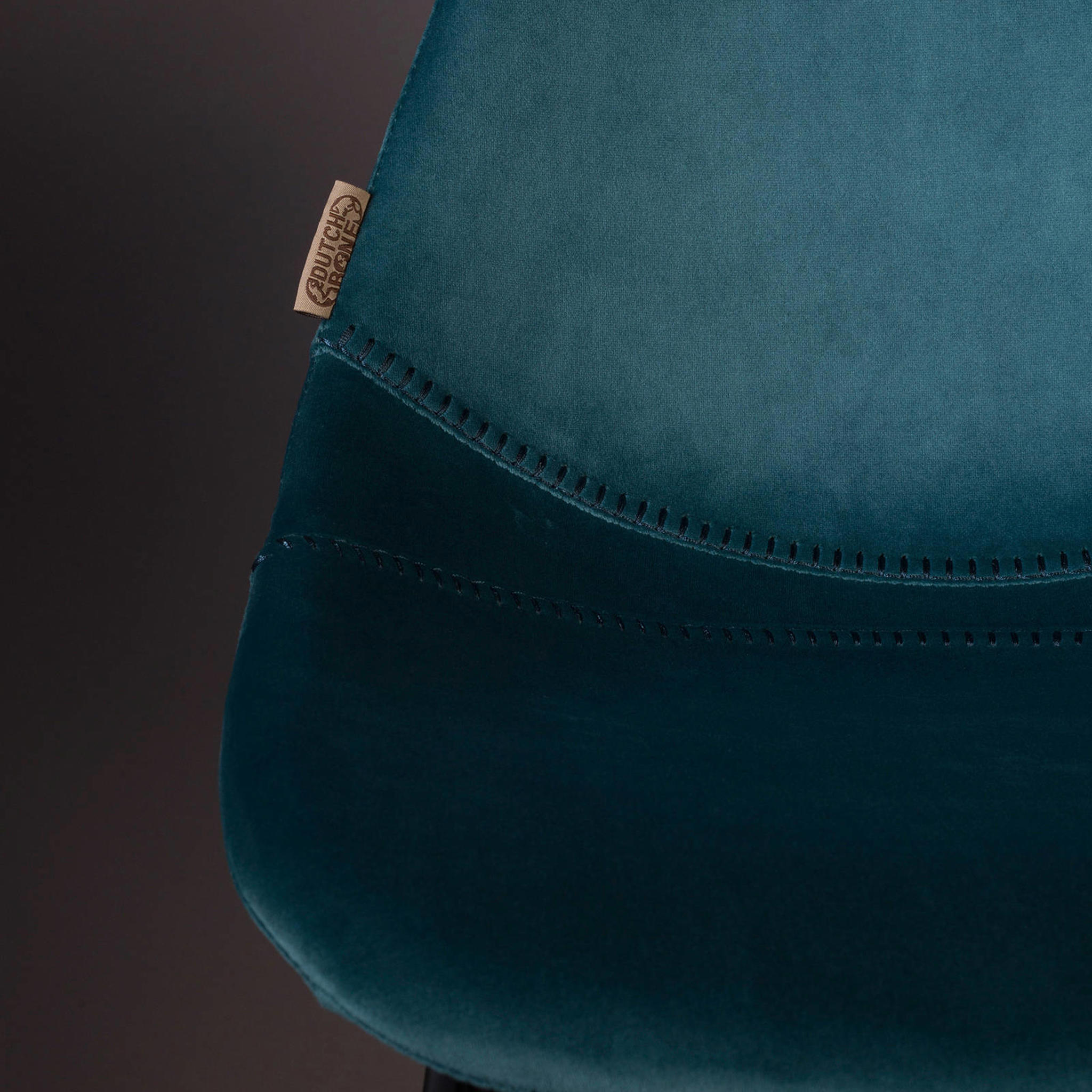 Dutchbone Franky Velvet barkruk (set van 2) - Afbeelding 6