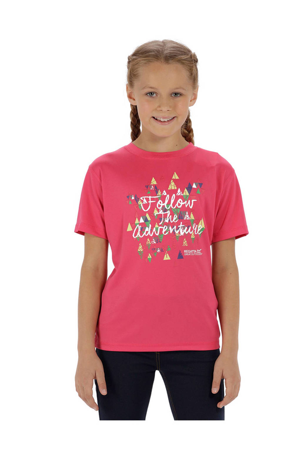 Ontoegankelijk Bij Steil Regatta T-shirt met printopdruk roze | wehkamp