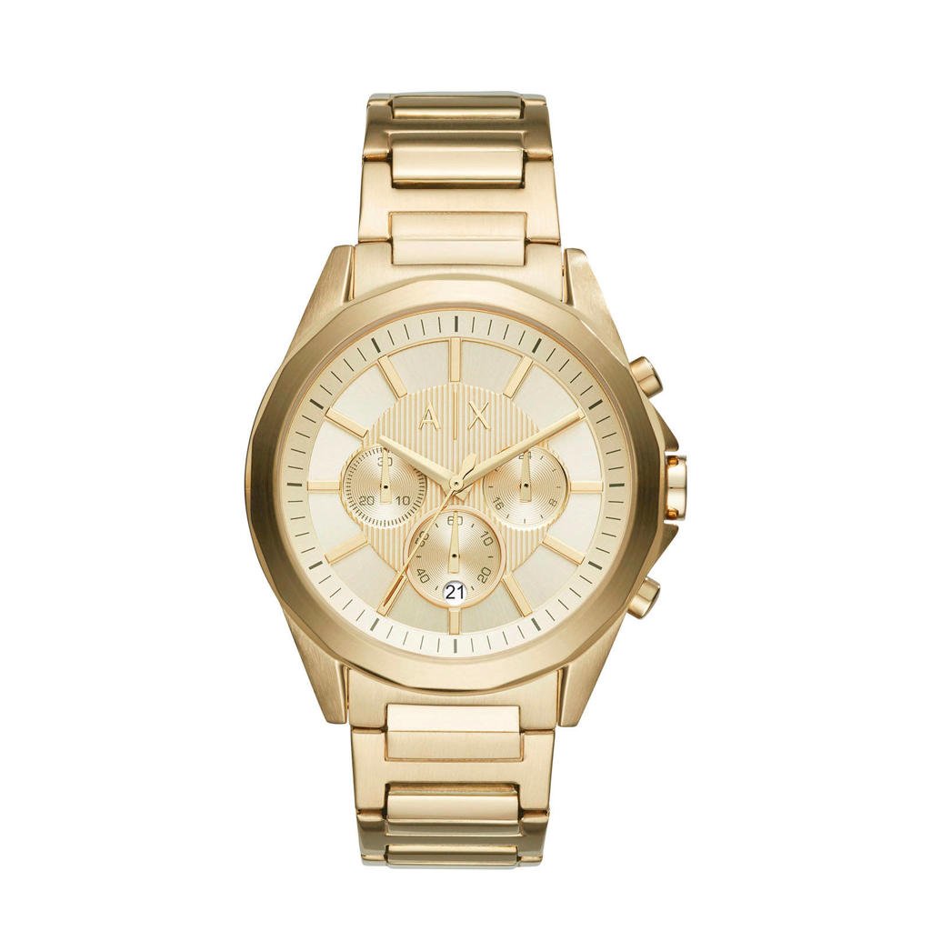 Armani Exchange horloge Drexler AX2602 goudkleurig