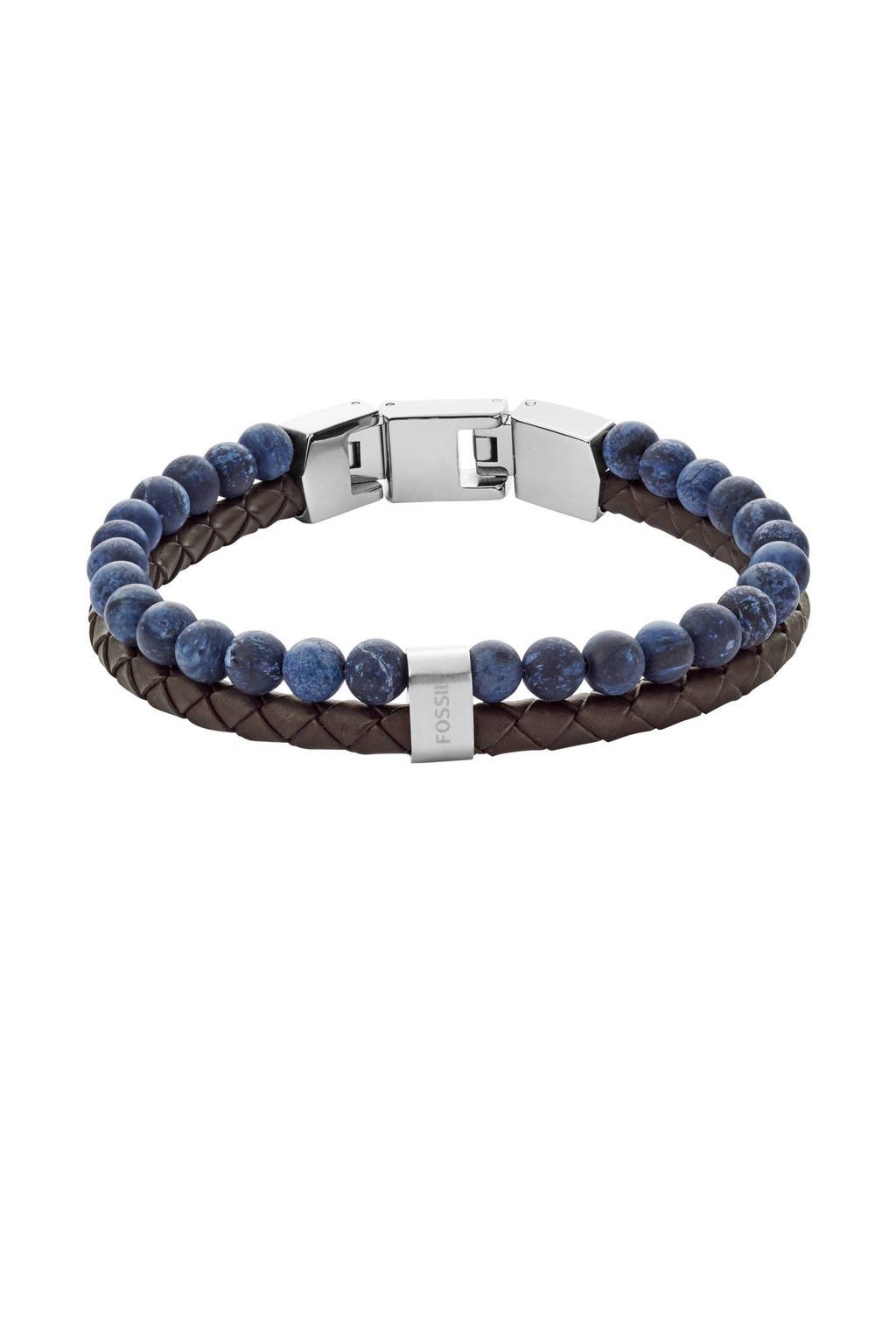 Fossil armband JF02830040, Bruin/blauw