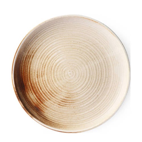 HKLIVING dinerbord Chef ceramics (Ø26 cm) - Rustic Cream/Brown