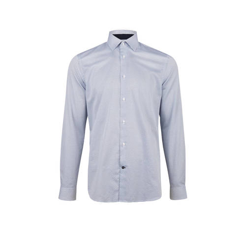 We Fashion Slim Fit Overhemd Met Stippendessin Blauw we fashion kopen in de aanbieding We Fashion Slim Fit Overhemd Met Stippendessin Blauw we fashion kopen in de aanbieding