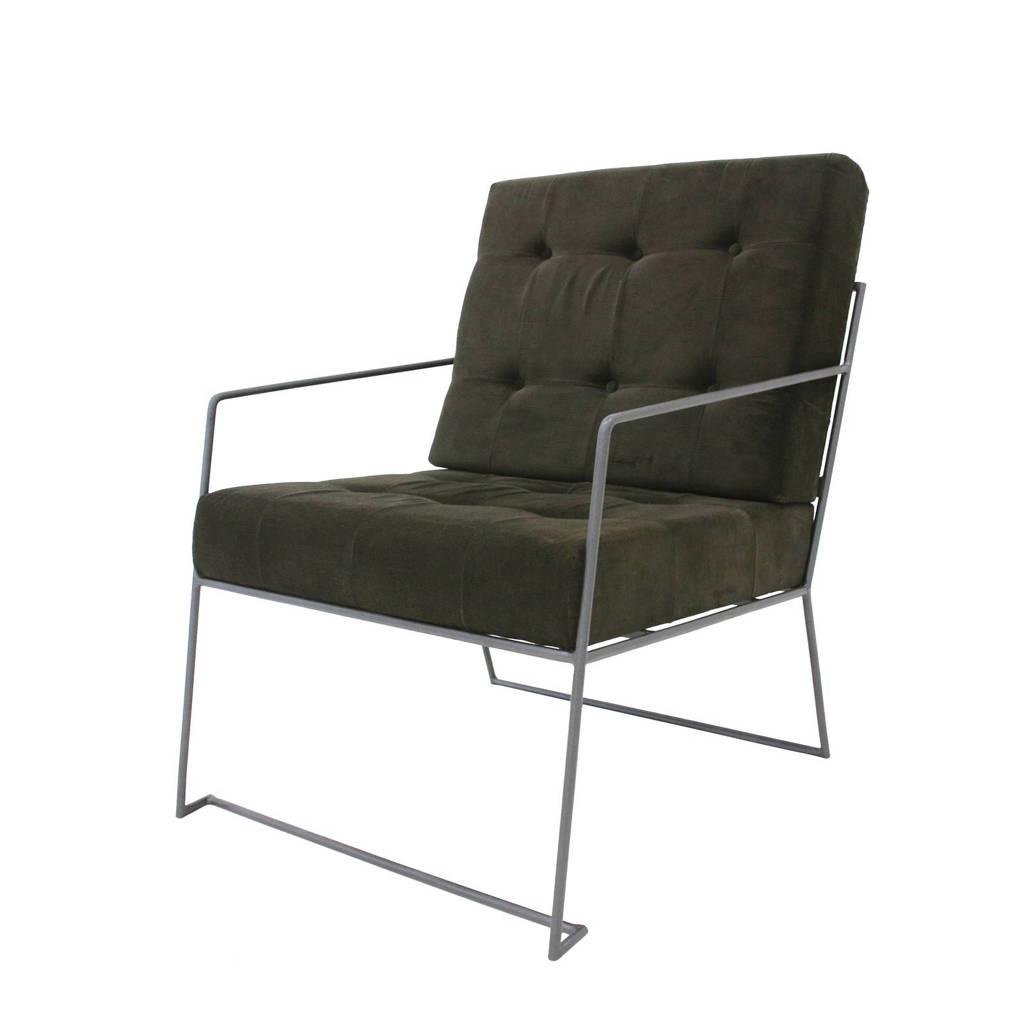 HKliving fauteuil Corduroy, Donkergroen