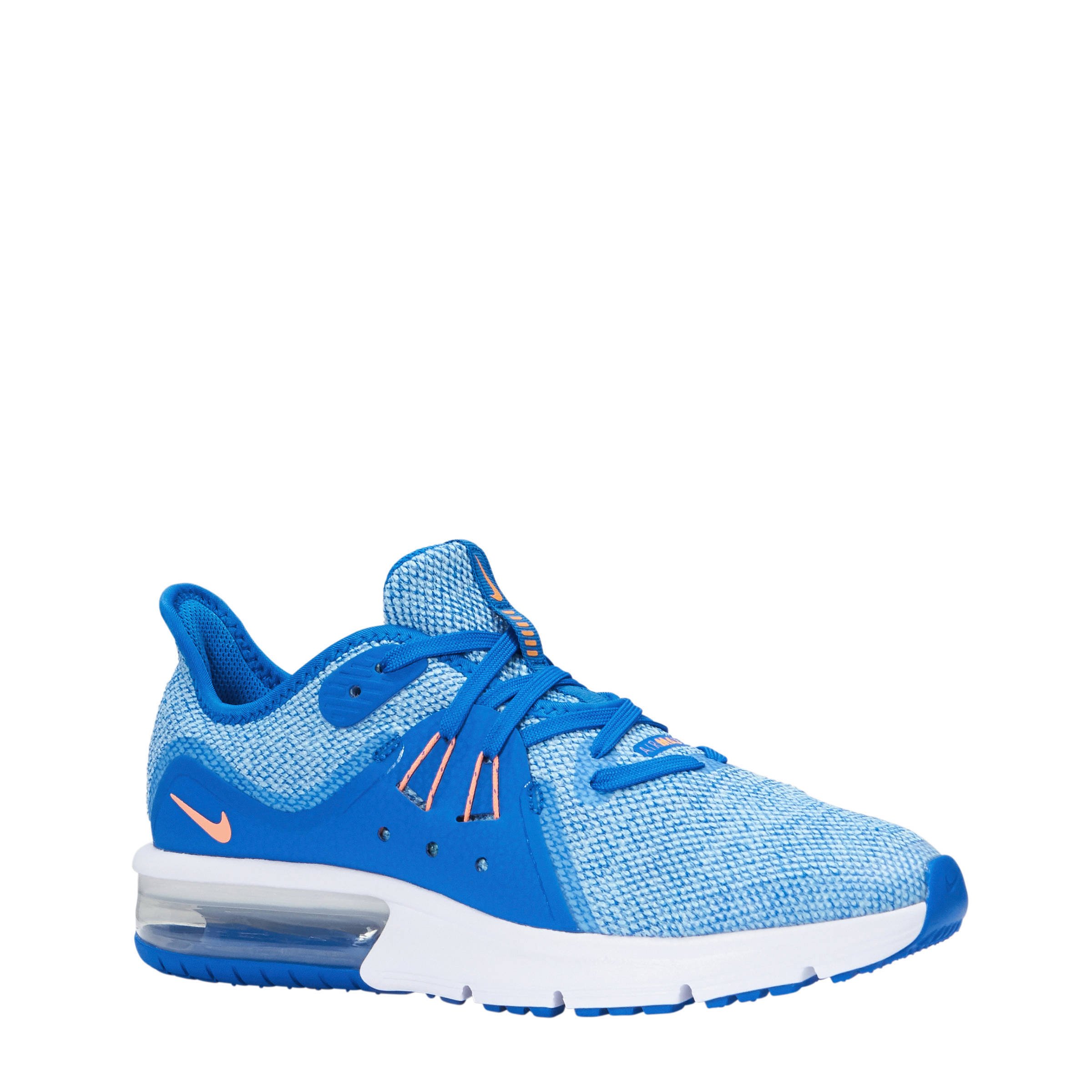 nike air max sequent blauw