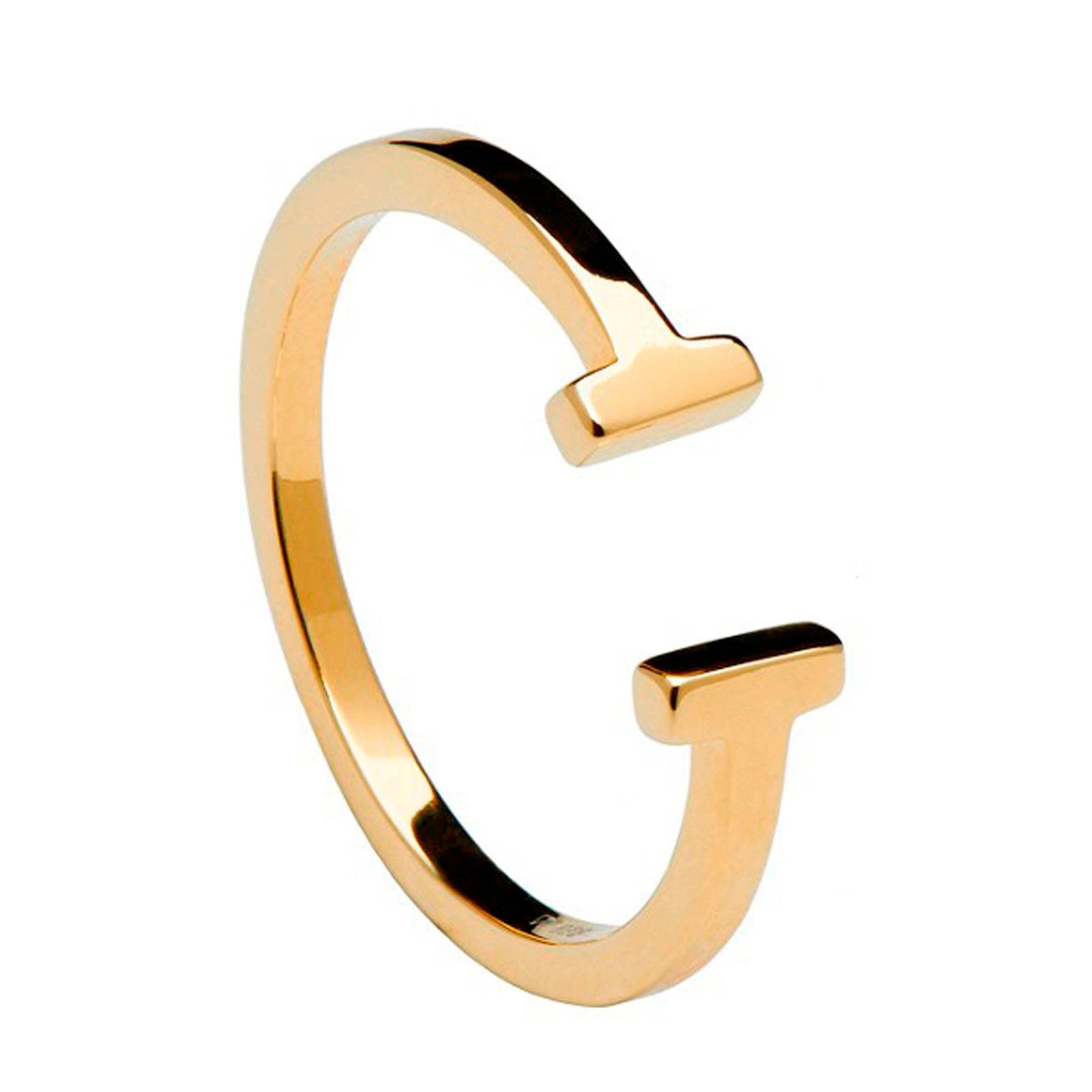 P D PAOLA 925 Sterling Zilveren Goudkleurige Cavalier Lavander Lis Ring AN01 -196-16 (Maat: 18), Plata, Zirconia Cúbica