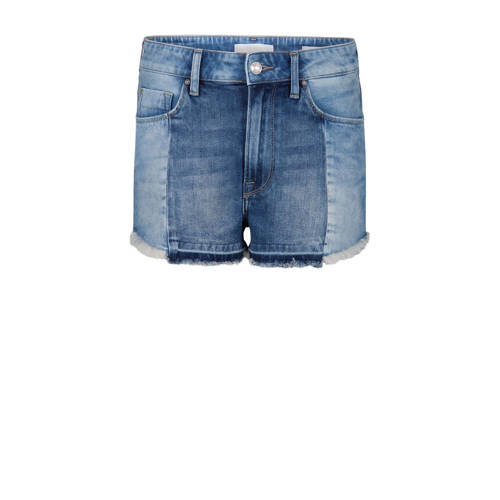 We Fashion Blue Ridge High Waist Jeans Short Met Rafels we fashion kopen in de aanbieding
