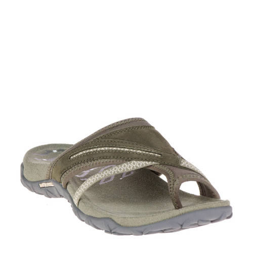 Merrell Nubuck Outdoor Teenslippers Terran Post Ii Kaki merrell kopen in de aanbieding