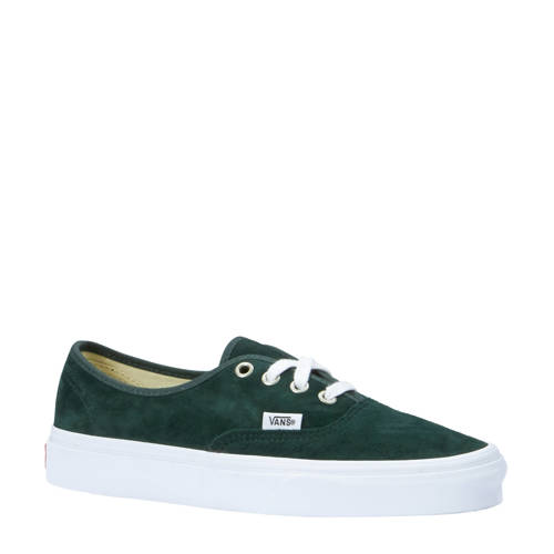 Vans Authentic Suede Sneakers Donkergroen vans kopen in de aanbieding