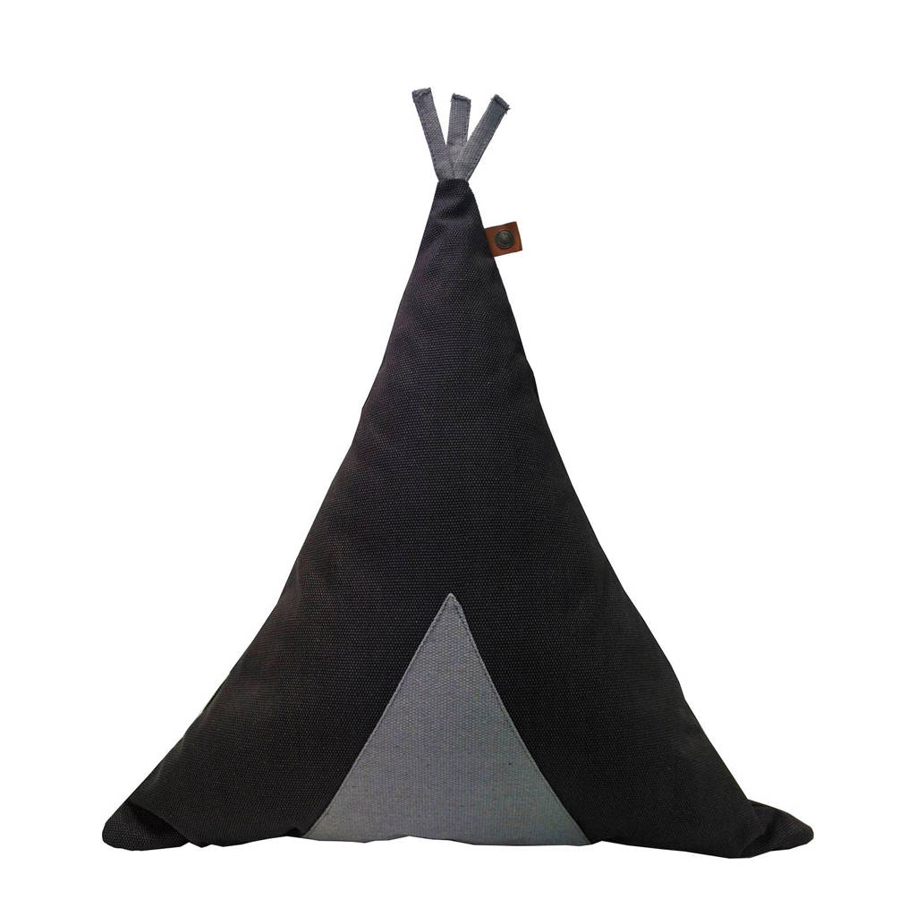 OVERSEAS Kidslife sierkussen (45x50 cm), Antraciet/lichtgrijs