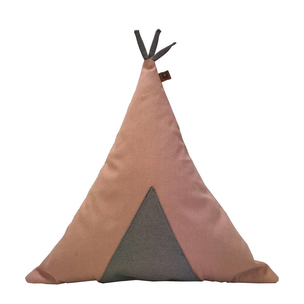 OVERSEAS Kidslife sierkussen (45x50 cm), Roze/grijs