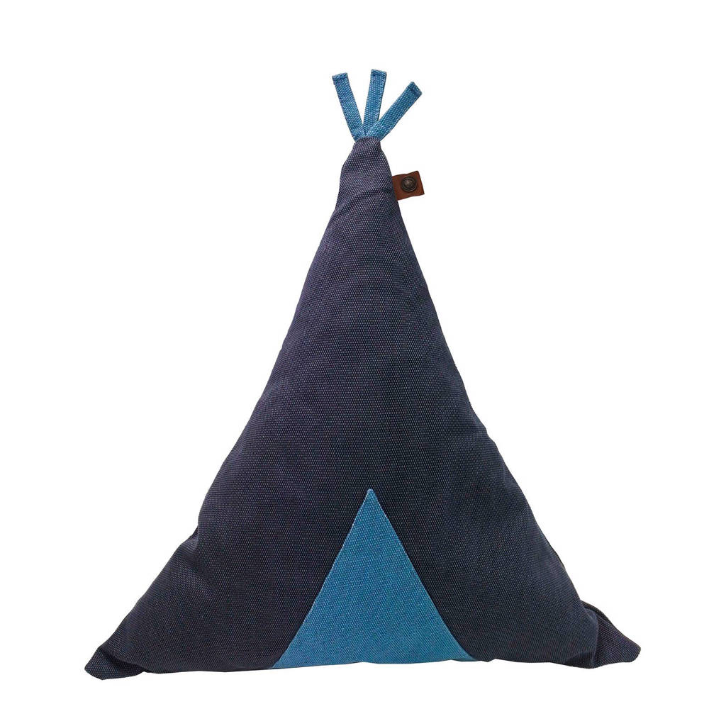 OVERSEAS Kidslife sierkussen (45x50 cm), Donkerblauw/lichtblauw