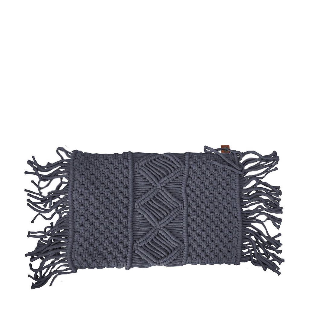 OVERSEAS sierkussen (30x50 cm), Antraciet