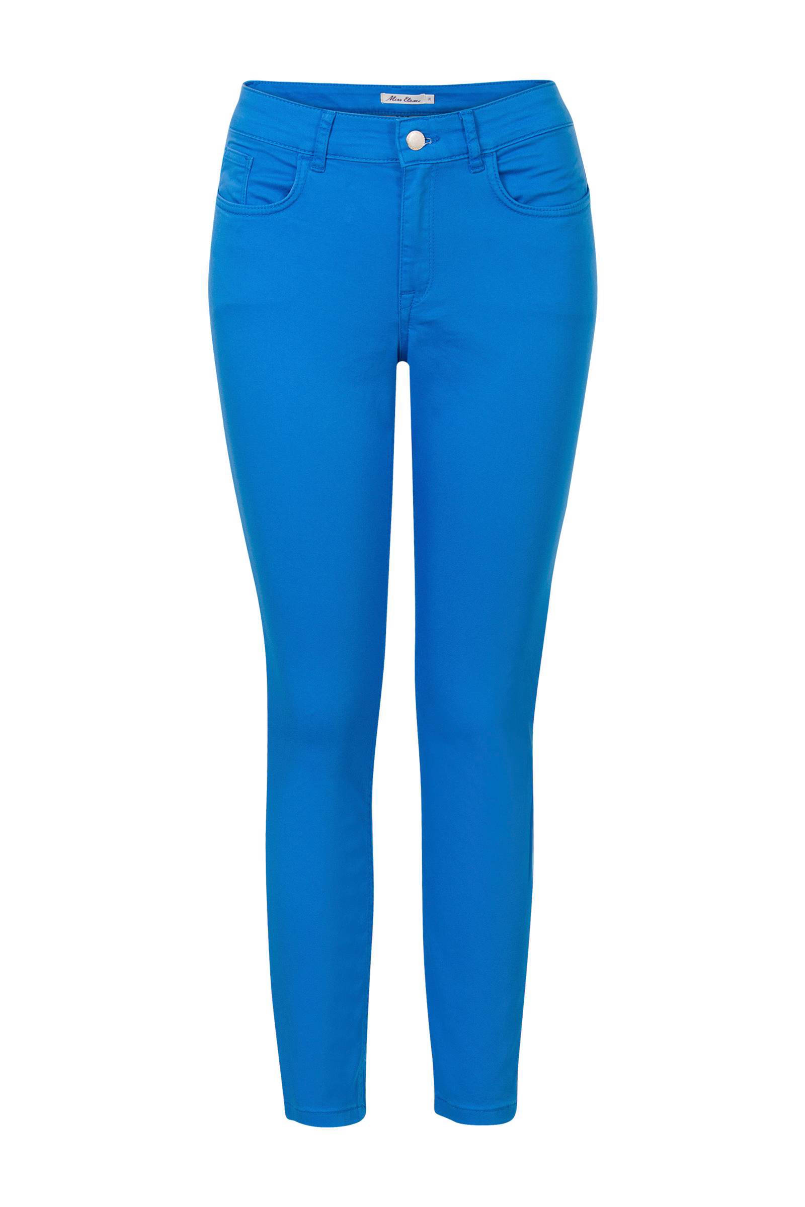 Miss Etam Regulier cropped slim fit broek blauw | wehkamp