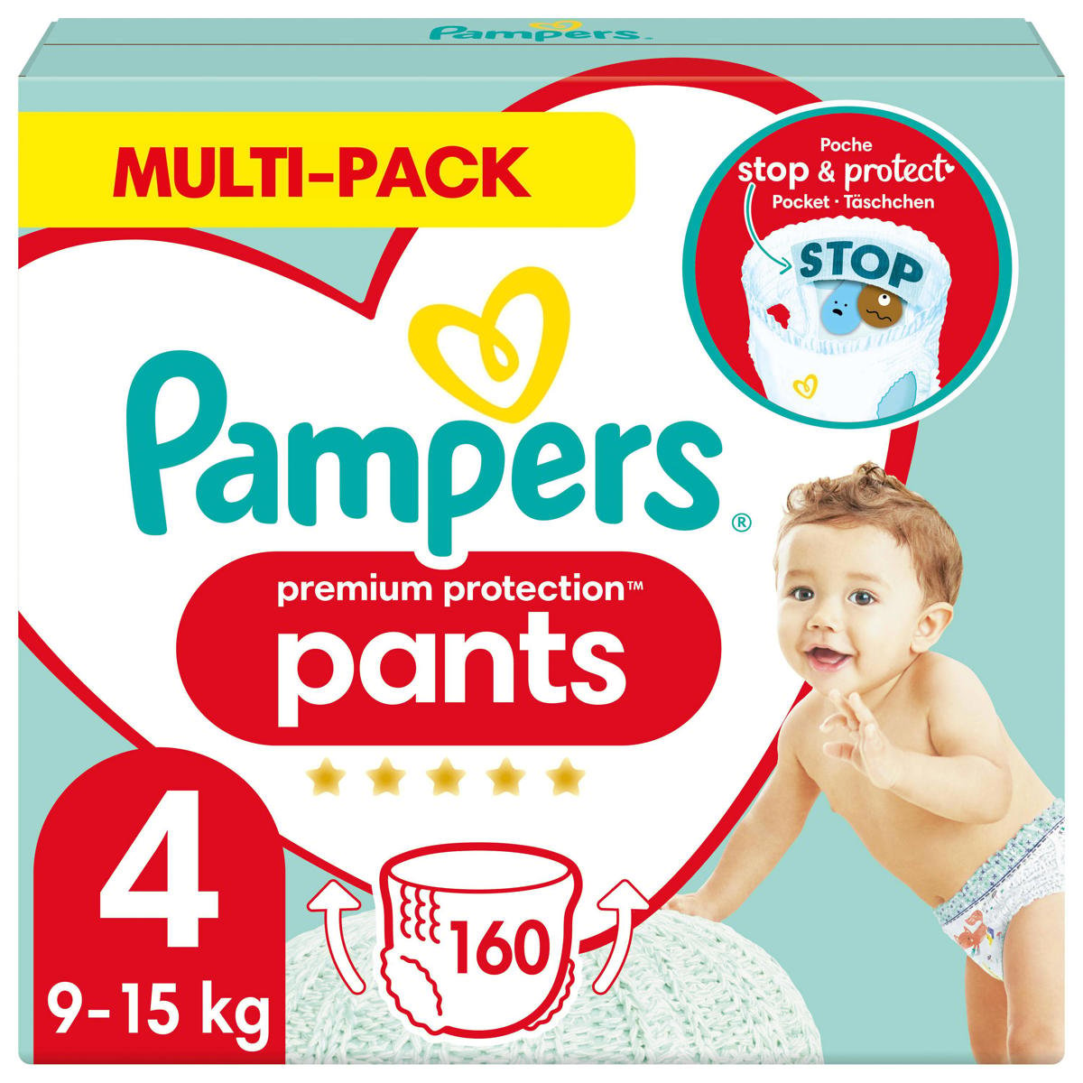 lancering De eigenaar Christchurch Pampers Premium Protection Pants Luierbroekjes Maat 4 (9kg-15kg) - 160  Broekjes - Multi-Pack | wehkamp