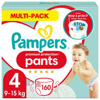 Pampers Premium Protection Pants maandbox maat 4 (9kg-15 kg) - 160 Luierbroekjes, 4 (9-15 kg)