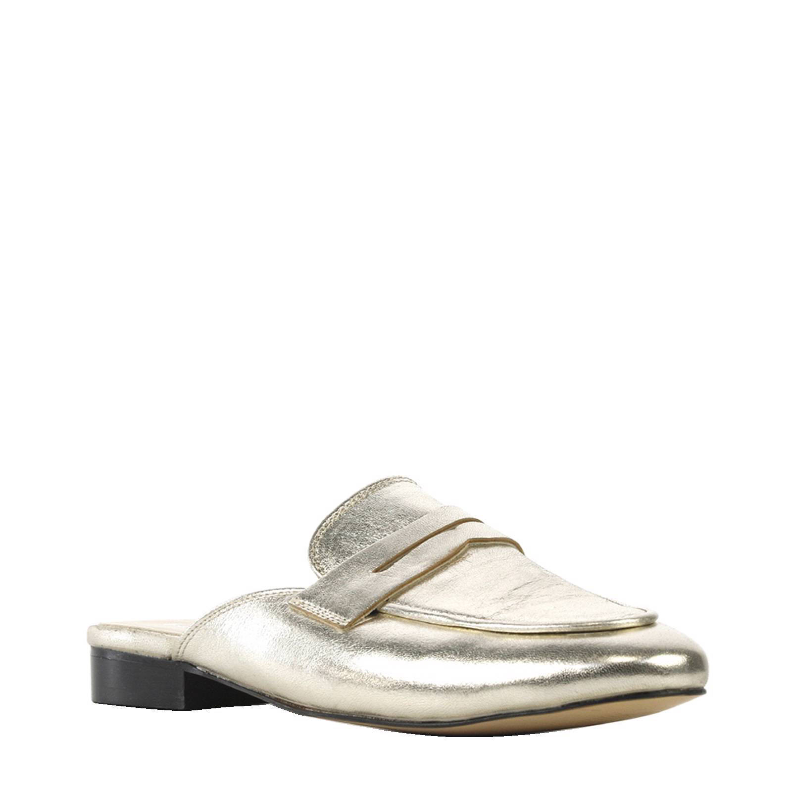 Lina Locchi Metallic Slipper leren muiltjes | wehkamp
