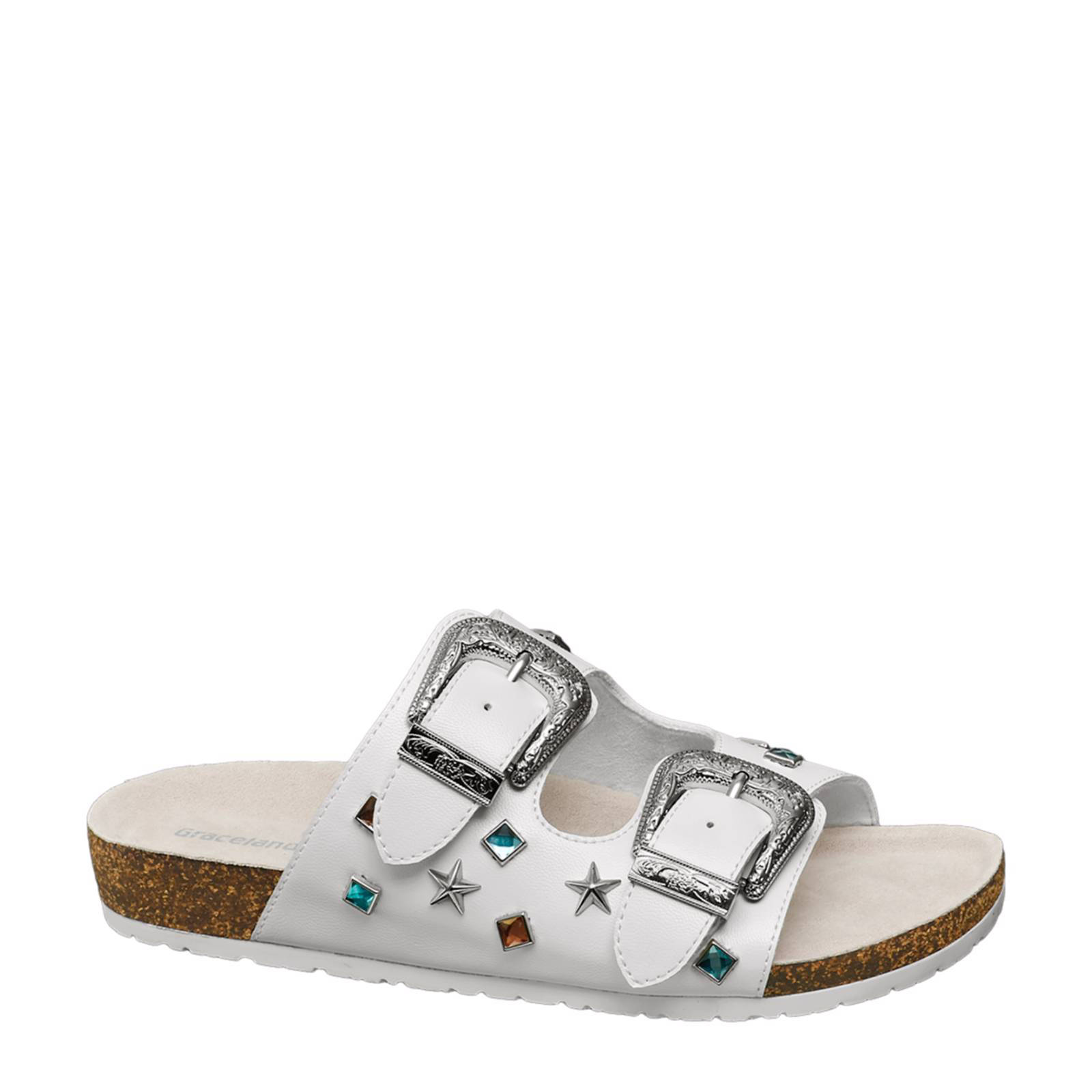 vanHaren Graceland slipper met sierstenen | wehkamp