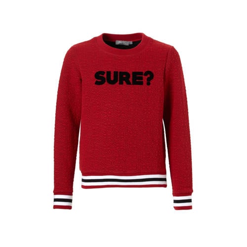 Geisha Sweater Met Tekst Rood geisha kopen in de aanbieding