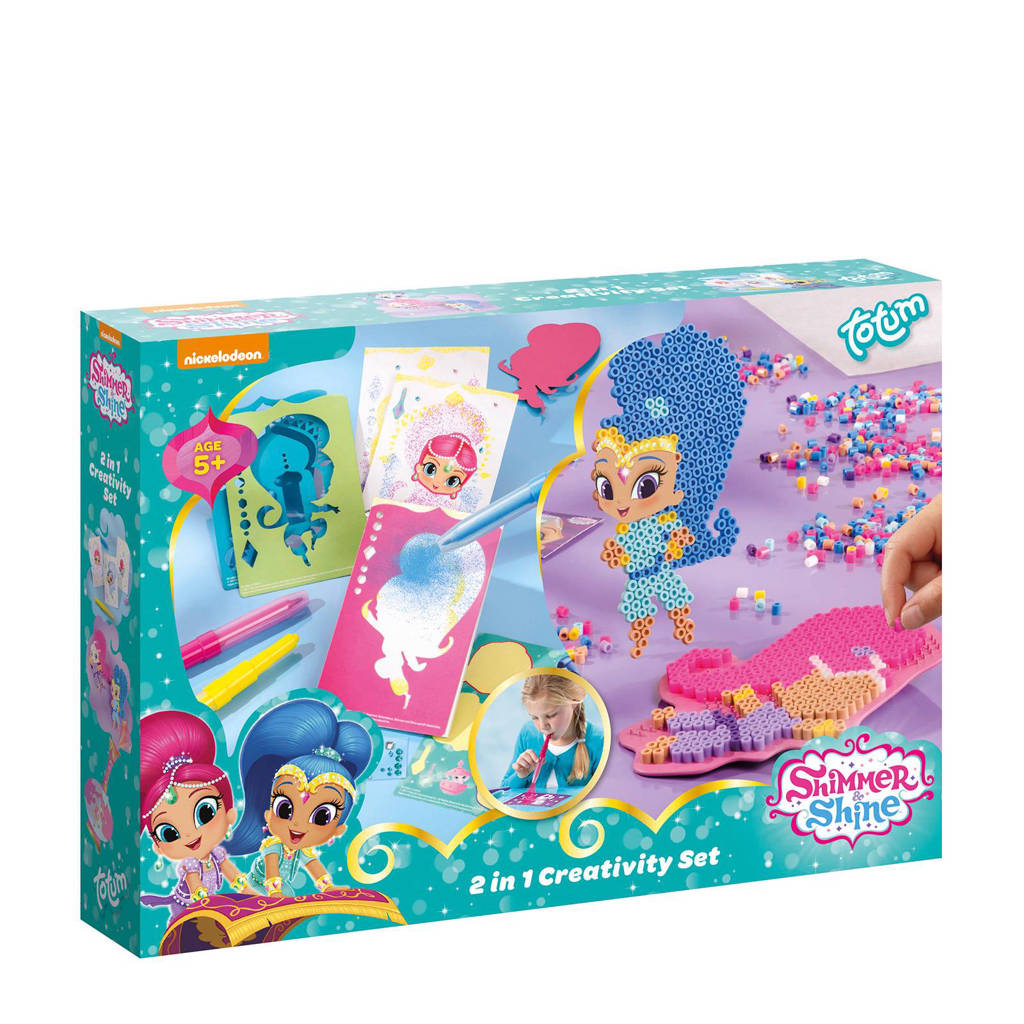 Totum Shimmer & Shine blaaspenschilderijtjes maken en strijkkralenfiguren
