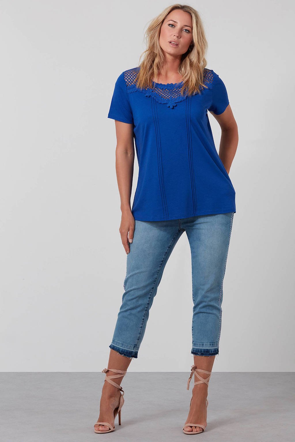 MS T-shirt kobaltblauw | wehkamp