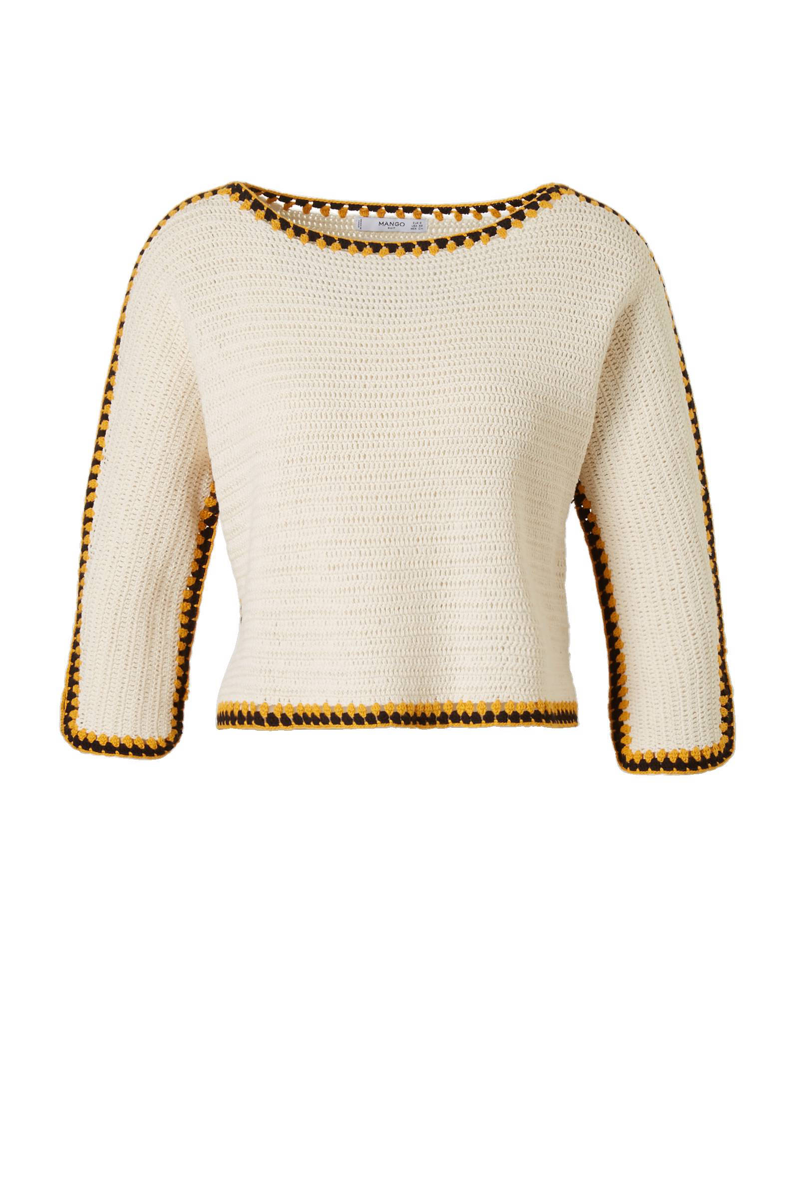 Mango oversized cropped gehaakte trui | wehkamp Mango gehaakte trui zwart | wehkamp