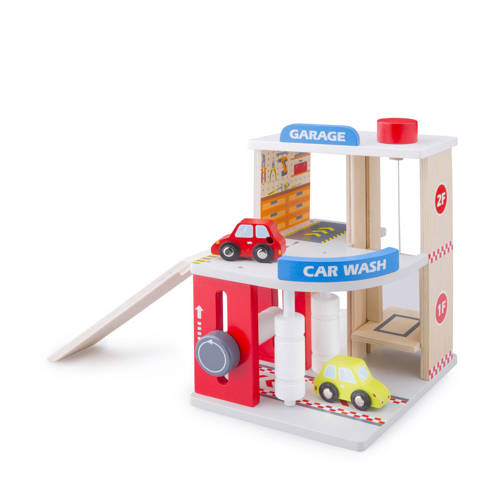 New Classic Toys Houten Garage Met Carwash En 2 Auto new classic toys kopen in de aanbieding