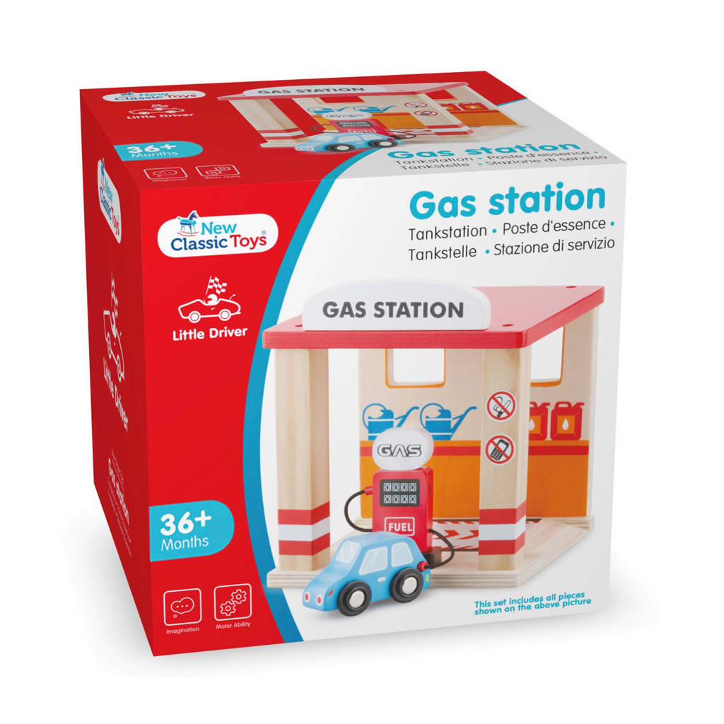 New Classic Toys houten tankstation met auto wehkamp