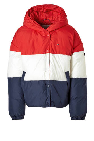 winterjas rood/wit/blauw