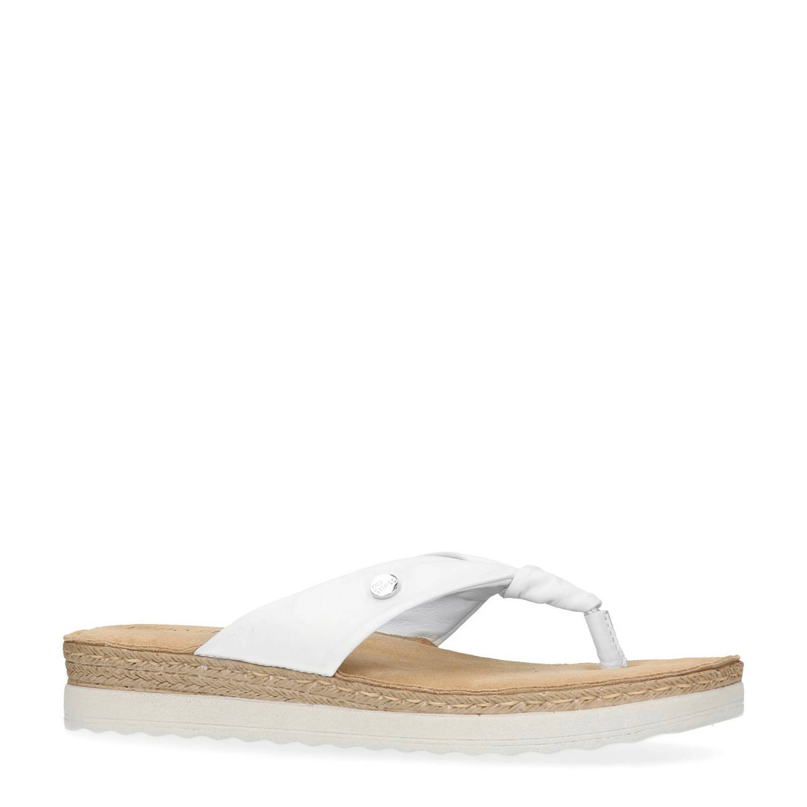 Leren cheap dames teenslippers